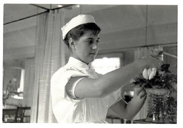 jackie working as a nurse