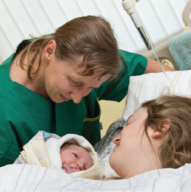 a midwife at work