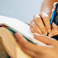 person writing